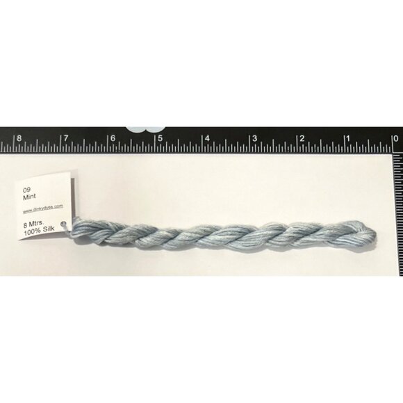 Dinky Dyes #09 Mint 100% Silk Embroidery Thread 8 Mtrs Cross Stitch - Picture 2 of 3